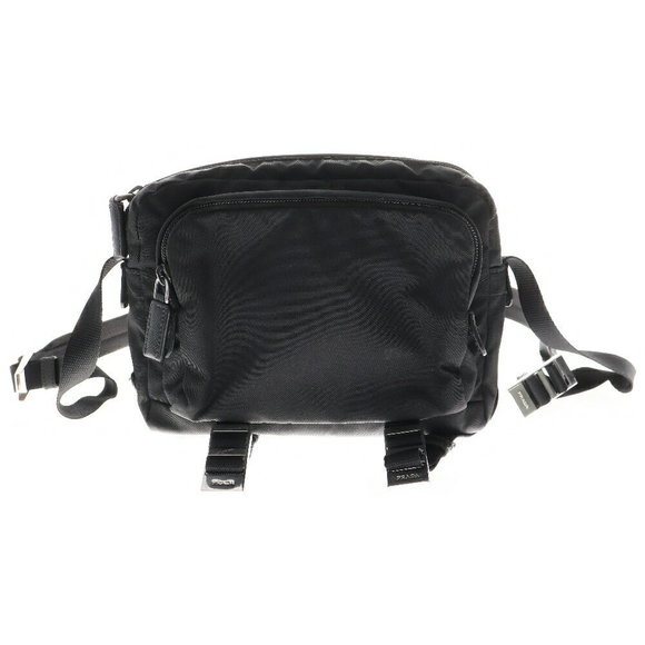Prada Triangle Shoulder Bag Nylon Black - Picture 1 of 6